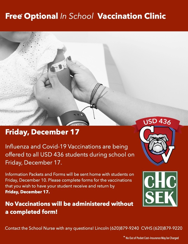 Free Optional In School Vaccination Clinic Friday, Dec 17