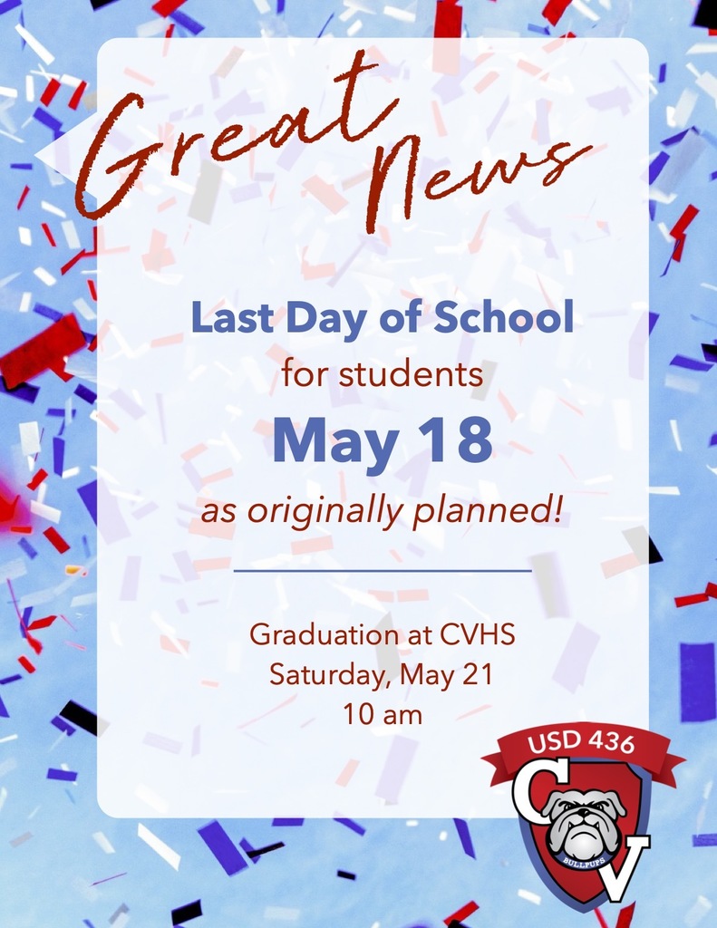 Last Day of School for Students May 18